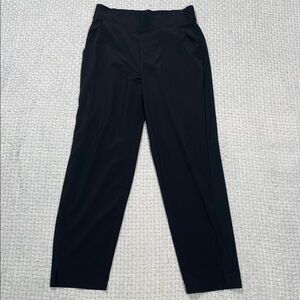Athleta Womens Brooklyn Ankle Pants Ribbed Side Black Size 6